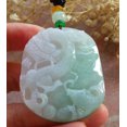 thumbnail image 6 of Certified Green Pale Lavender Burma 100% Natural A Jade jadeite Pendant Dragon Fish Lotus Leaf Coin Necklace 592849 TN, 6 of 10