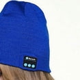 thumbnail image 3 of Bluetooth Beanie Hat Headphones Wireless Headset Winter Music Speaker Hat Knit Running Cap with Stereo Speakers & Mic Unique Christmas Tech Gifts for Women Mom Her Men Teens Boys Girls (Blue), 3 of 5