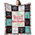 thumbnail image 1 of LHSHID Bonus Daughter Gifts Step Daughter Gifts from Stepmom Stepdaughter Gifts from Stepmom Stepdad to My Bonus Daughter Blanket Gifts for Step Daughter Throw Blanket 40"x50", 1 of 7