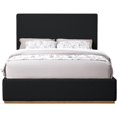 thumbnail image 4 of Maklaine Contemporary Soft Rich Black Finish Fabric King Bed, 4 of 6