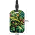 thumbnail image 6 of Square 2Pack PU Leather Tropical Plants Cruise Luggage Tag with Privacy Cover and Name ID Tag for Travel Handbags Backpacks Luggage Tags, 6 of 6