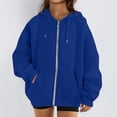 thumbnail image 6 of CIENVNSTG Sweatsuits Women 2 Piece Outfit Zip Up Hoodie Fall Long Sleeve Sweatshirts with Pocket Matching Sweat Sweatpants Set Blue M, 6 of 6