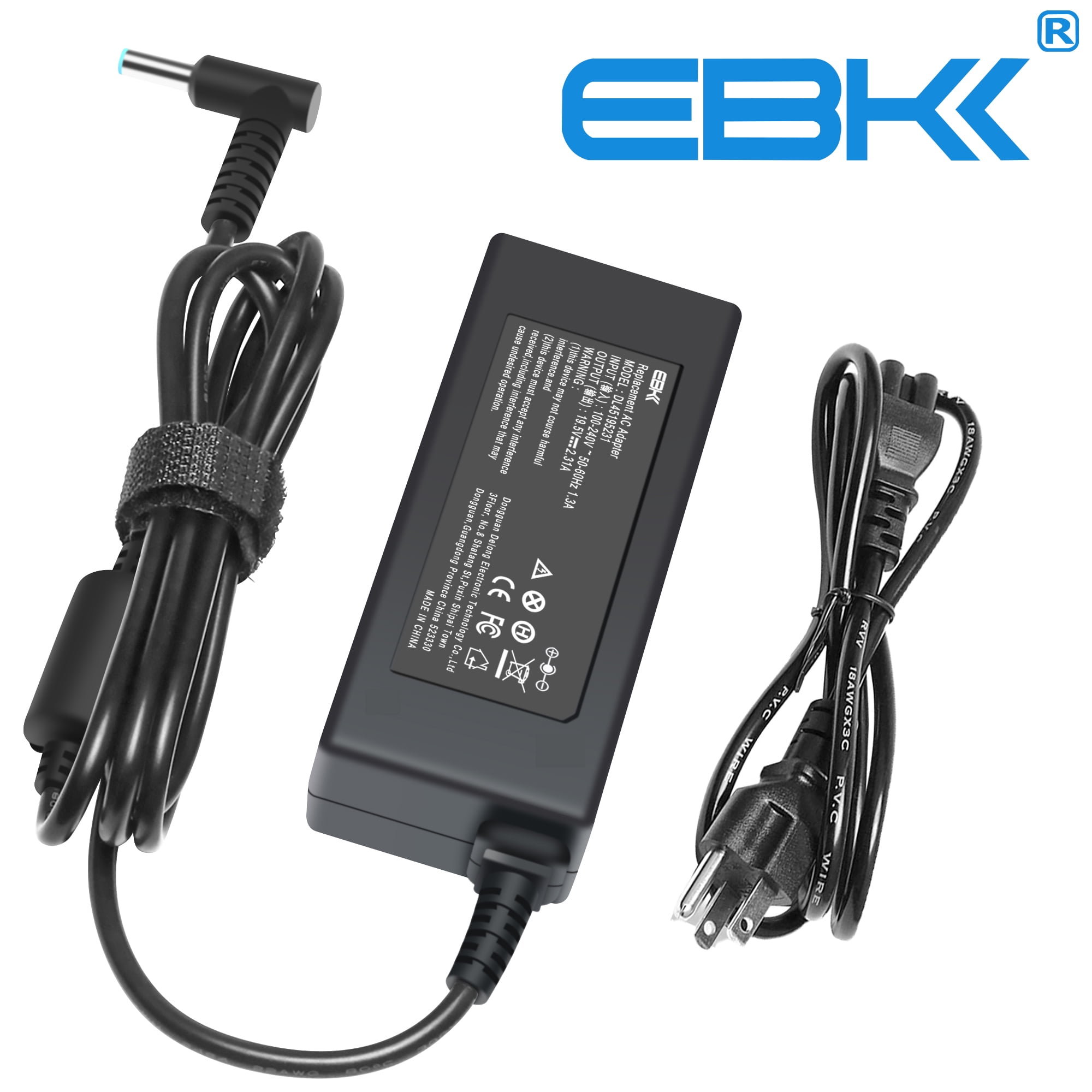 gesprek transactie Verrast 45W AC Charger for HP Pavilion 15-af131dx 15.6" Laptop with 5Ft Power  Supply Adapter Cord - Walmart.com