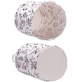 thumbnail image 3 of Sea Team 19.7 x 15.7 Inches Large Sized Folding Cylindric Canvas Fabric Laundry Hamper Storage Basket with Floral Pattern, Purple & Grey, 3 of 7