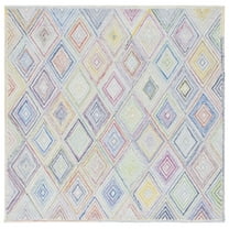 SAFAVIEH Metro Bronte Diamond Area Rug, Blue/Green, 6' x 6' Square
