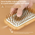 thumbnail image 2 of Adevwair Bamboo Paddle Hair Brush All,Thick - Bamboo Bristles Detangling Hairbrush for Massaging Scalp, Women,, 2 of 4