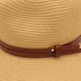 thumbnail image 5 of HONHUZH Summer Hats Womens Wide Brim Sun Hat With Leather Belt Foldable Beach Travel Hat, 5 of 7