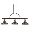 thumbnail image 7 of Urban Ambiance Luxury Industrial Chandelier, Large Size: 23.5"H x 52.5"W, with Americana Style Elements, LinearOil Rubbed Parisian Bronze Finish and Steel Shades, UQL2285, 7 of 7