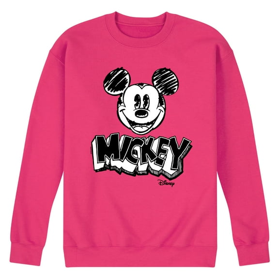 Disney - Mickey Mouse - Sketch Classic - Men's Crew Neck Fleece Pullover