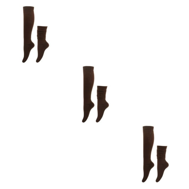 Youkk 2pcs Polyester Made Slouch Socks Breathable And Sweat-absorbing Elasticity Breathable Fabric Comfortable To Wear Coffee 3Set