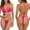 004Hot Pink, variant on Womens Two Piece Swimsuits Microkini Sexy Swimwear Halter String Triangle Bikini Sets Mini Bathing Suit