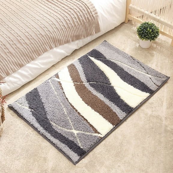 Bathroom Rugs QTOCIO Carpet Bathroom Non Slip Mat Absorbent Floor Mat Entrance Mat Non Slip Foot Mat Bedroom Carpet