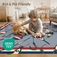 thumbnail image 4 of ODIKA 4'x6' Washable Area Rug Tackle Novelty Collage Vintage Bobbers Nautical Hooked Fishing Refined for Bedroom, Reading Nook, Pet Friendly & Non-Shedding, 4 of 7