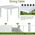 thumbnail image 3 of Elegant 5 Dining With Square Wooden Table And 4 Upholstered Seats, White, Crystal Details For Kitchen & Dining, Stable Structure 5 Piece Platform Chairs, Adornments Make, 3 of 7