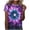 Purple, variant on Mardi Gras Tops for Women Carnival Printed Round Neck Short Sleeved Loose Casual T-shirt Yellow XL