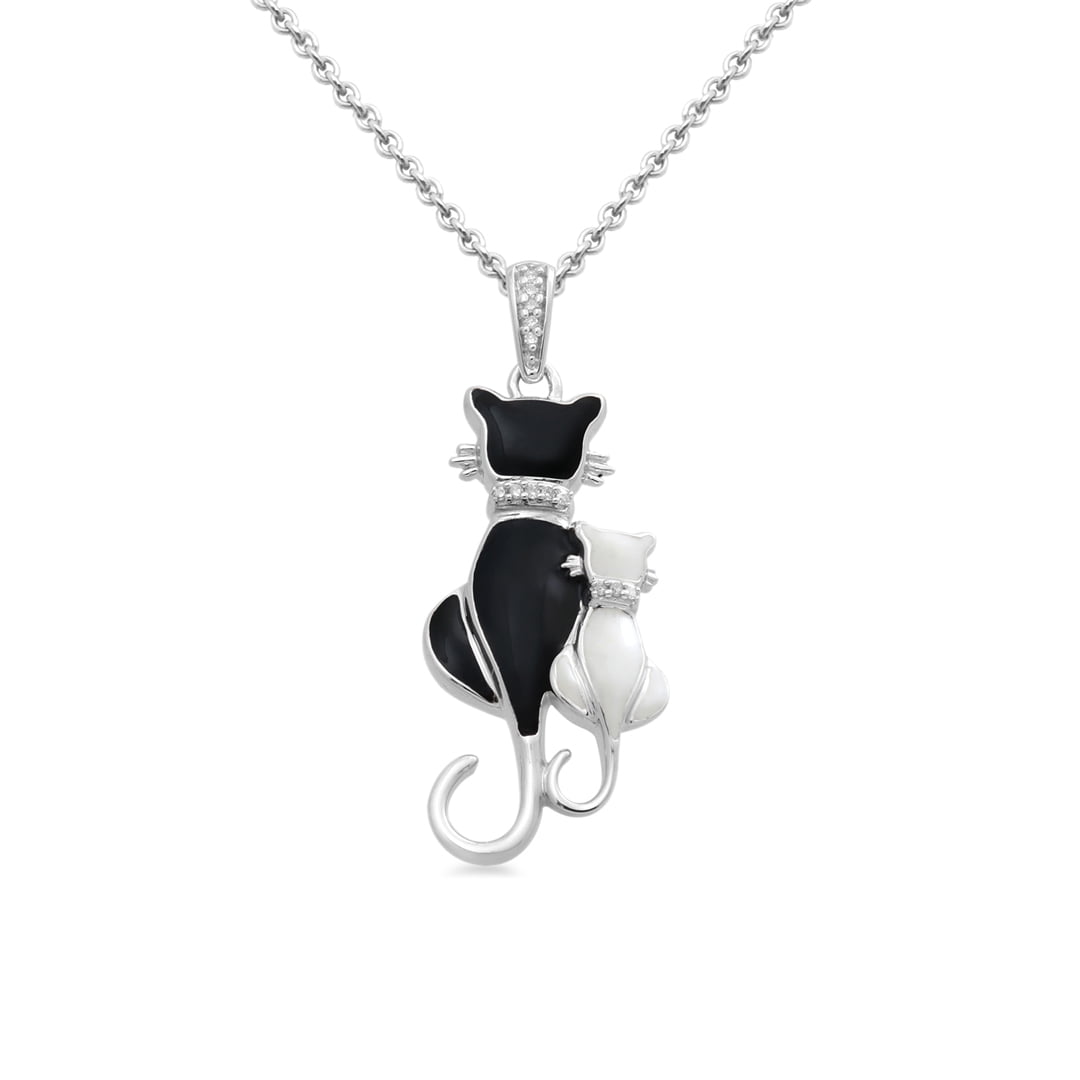 CHILD'S CAT NECKLACE with MATCHING VELOUR BOX BN064 
