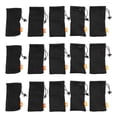 thumbnail image 1 of 15-Pack Nylon Mesh Drawstring Pouch Bag - 3.5 x 7.3 Inch Multi Purpose Outdoor Activity Pouch(Black), 1 of 8