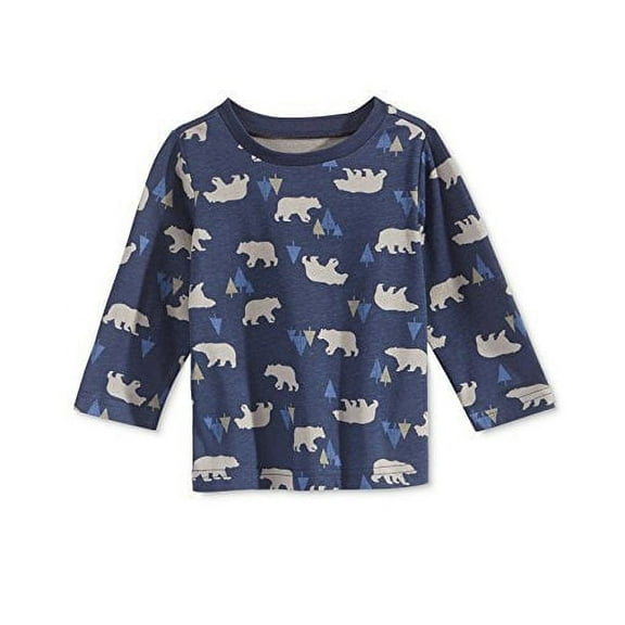 First Impressions Baby Boys’ Long-Sleeve Bear Graphic-Print T-Shirt (3-6 Months)