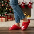 thumbnail image 6 of Ecetana Christmas House Slippers for Women Men Holiday Indoor Bedroom Warm Cozy Fluffy Slippers, 6 of 7