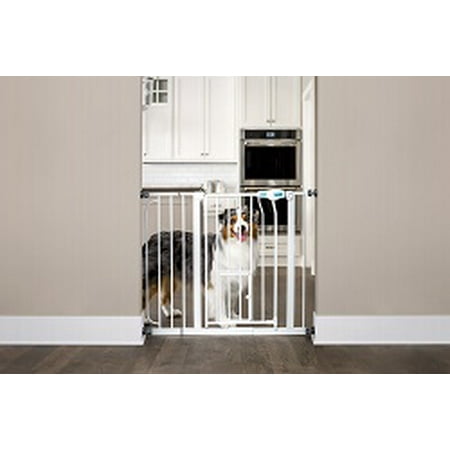 Carlson Extra Wide Walk Through Pet Gate with Small Pet Door, 37-Inches