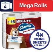 Charmin Ultra Strong Toilet Paper 4 Mega Rolls, 220 Sheets Per Roll