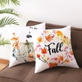 thumbnail image 4 of HEVIRGO Thanksgiving Pumpkin Pattern Pillowcase Bright Color Polyester Peach Skin Wear-resistant Throw Pillow Cover Sofa Decor, 4 of 10