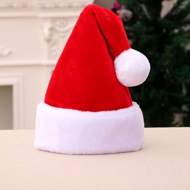 Gorro de Papá Noel para adultos y niños, gorro de felpa cálido para Navidad, gorro de cosplay, decoración para fiestas