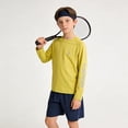 thumbnail image 5 of Boys' Athletic Shirts Long Sleeve Quick Dry Undershirt Base Layer Baseball Soccer Tennis Sports Tees for Kids (9-10 Years, Green), 5 of 6