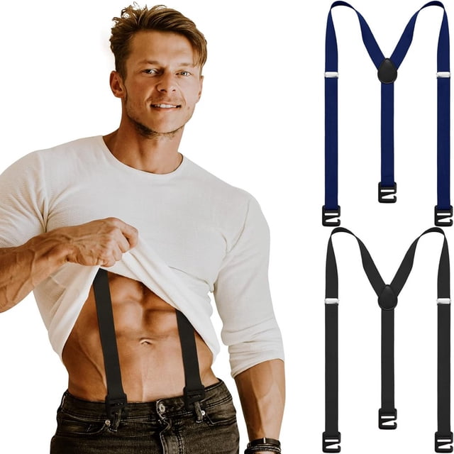 SUTENGDA 2 Pcs Bretelles Cachées pour Hommes Randonnée sous-Vêtements Bretelles pour Hommes Non Rentrées Hiver Extérieur Randonnée Ski Pantalon