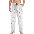 thumbnail image 3 of Men's Pajama Pants with Pockets Sleepwear Lounge Pants Stretch Casual Stars Rose Gold Foil, 3 of 6