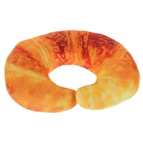 LEDMOMO Neck Pillow Orange Short Plush with Sponge Filling for Sleeping 1Pc