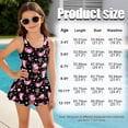 thumbnail image 7 of Yuyamidu Axolotl Strawberry Girls Tankini Swimsutis Size 8-9Y Sleeveless Swimdress Skirted Bathing Suit Summer Beach Swimwear Kids Hawaiian Swimming Wear, 7 of 7