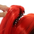 thumbnail image 5 of Eandarui Womens Anime Lolita Curly Multi-color Clip on Ponytails Costume Wig for Halloween Cosplay Black&Red One Size, 5 of 7