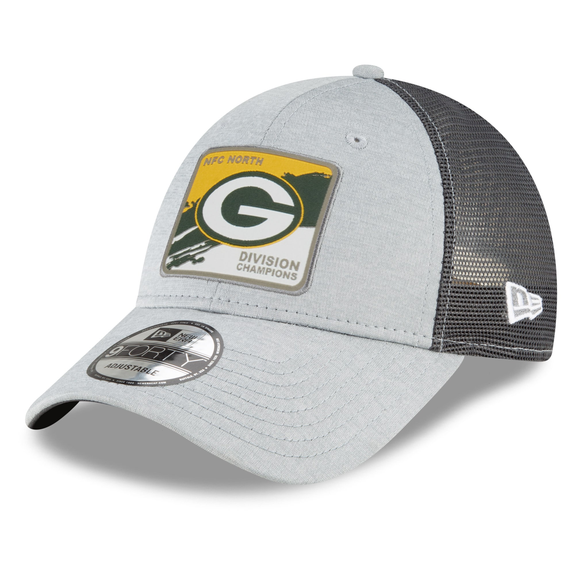 Men's New Era Heather Gray Green Bay 