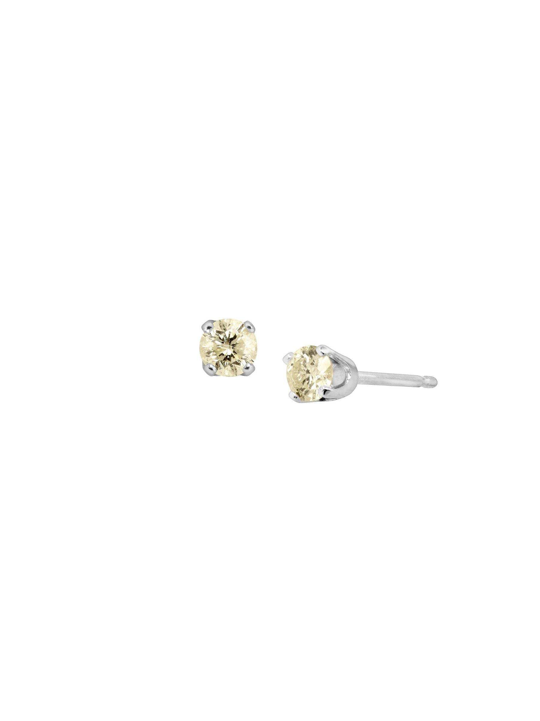 Finecraft 1 cttw Diamond Wide Hoop Earrings in Sterling Silver