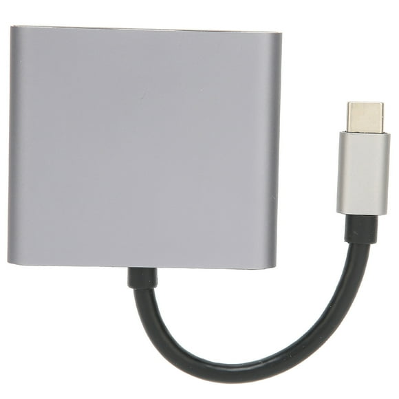 Adaptador de interfaz multimedia USB C a doble de alta definición 4 en 1 estación de acoplamiento de carga 4K 5 Gbps 60W para OS X