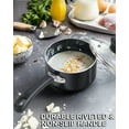 thumbnail image 2 of Cook N Home Nonstick Sauce Pan Set 1Qt and 2Qt, Multi-purpose Cooking Pot Set Saucepan Kitchenware, Black, Aluminum, 2 of 6