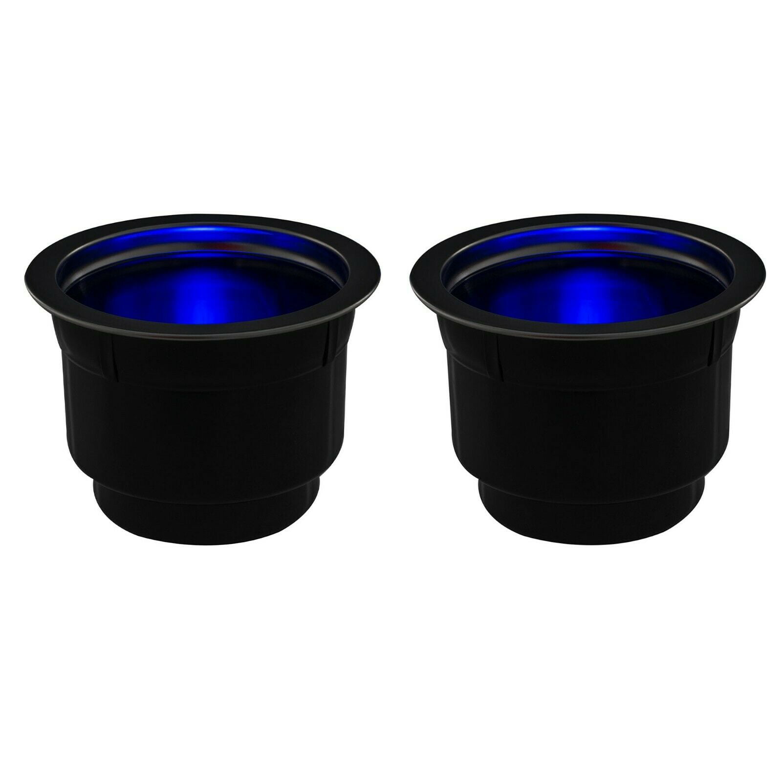 AWESOME Stainless Steel Drink Holder Blue LED Illuminated Ring Boat RV Van