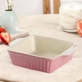 thumbnail image 5 of ACDANC Ceramic Bakeware Casserole Dishes for Oven Dessert Dish Serving Dish Large Lasagna Pan Deep for Oven for Camping Cake Picnics Square, 5 of 7