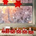 thumbnail image 2 of Christmas Train Set Five-section Small Train Christmas Cartoon Wooden, 2 of 5