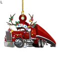 thumbnail image 2 of Christmas Pendant Cartoon Vehicles Design Weather Proof Wooden Hanging Cars Pendant for Fireplace, 2 of 9