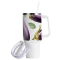 thumbnail image 2 of Eggplants 40 oz Tumbler with Handle Insulated&nbsp;Travel Mug&nbsp;Lid Straw Leak Proof Steel Vacuum Water Bottles Glasses Fits in Car Cup Holder, 2 of 7