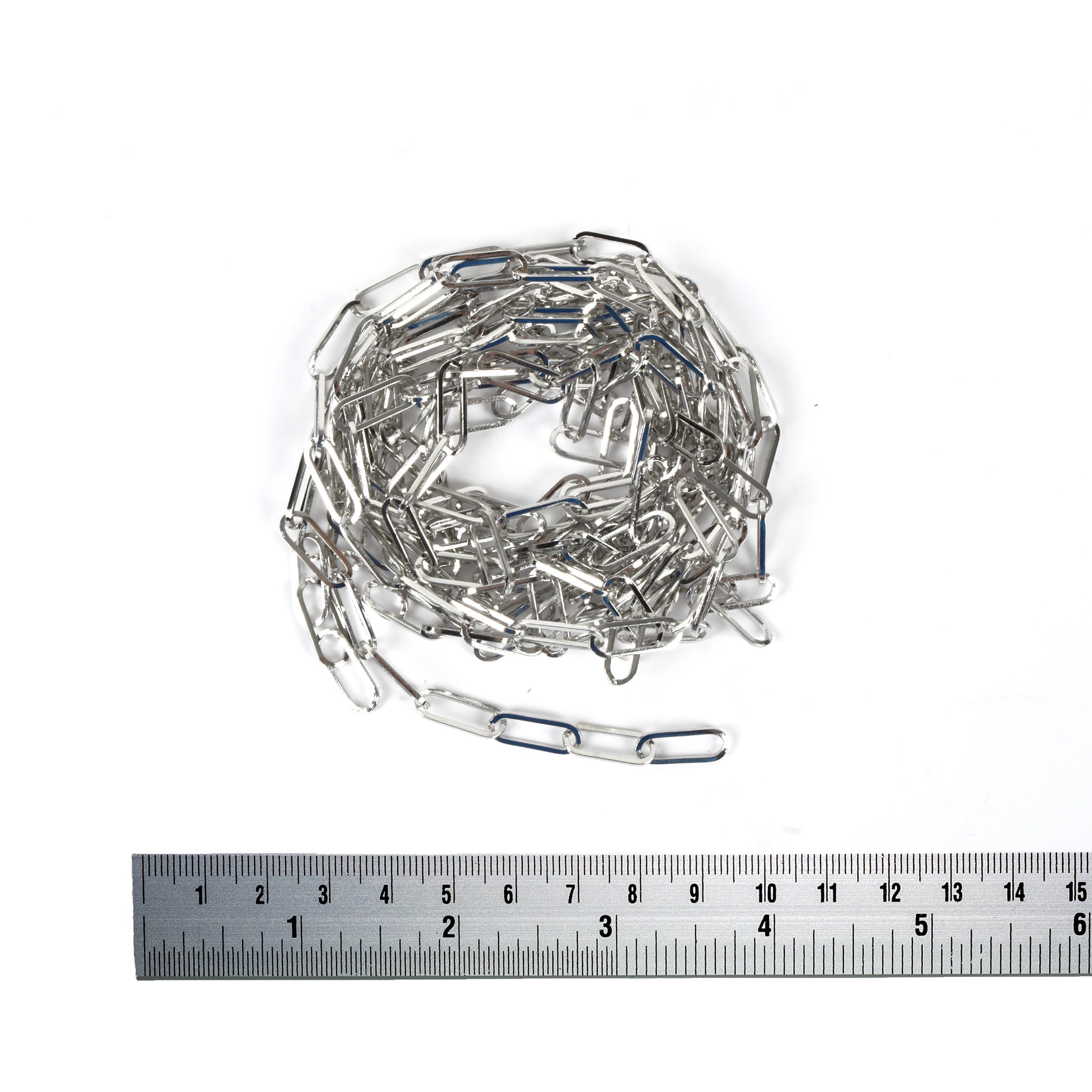 Blue Moon Beads Imitation Silver Plated Paper Clip Chain Spool for DIY Jewelry Making 2.8 Yards 1-pack