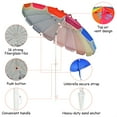 thumbnail image 5 of Patiojoy 8 FT Patio Beach Umbrella Sun Shelter w/Sand Anchor & Tilt Air Vent for Garden Beach Backyard Rainbow, 5 of 8