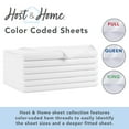 thumbnail image 3 of Arkwright Flat Bed Sheets (Pack of 6), 200 Thread Count, White, Color Coded, Full Bed Size, 3 of 6