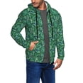 thumbnail image 2 of Kdxio Monstera Leaves Print Men Hoodies Casual Hoodies for Men with Zip Pockets Full Zip Long Sleeve Sweatshirt Sports Hooded Jacket-Large, 2 of 5