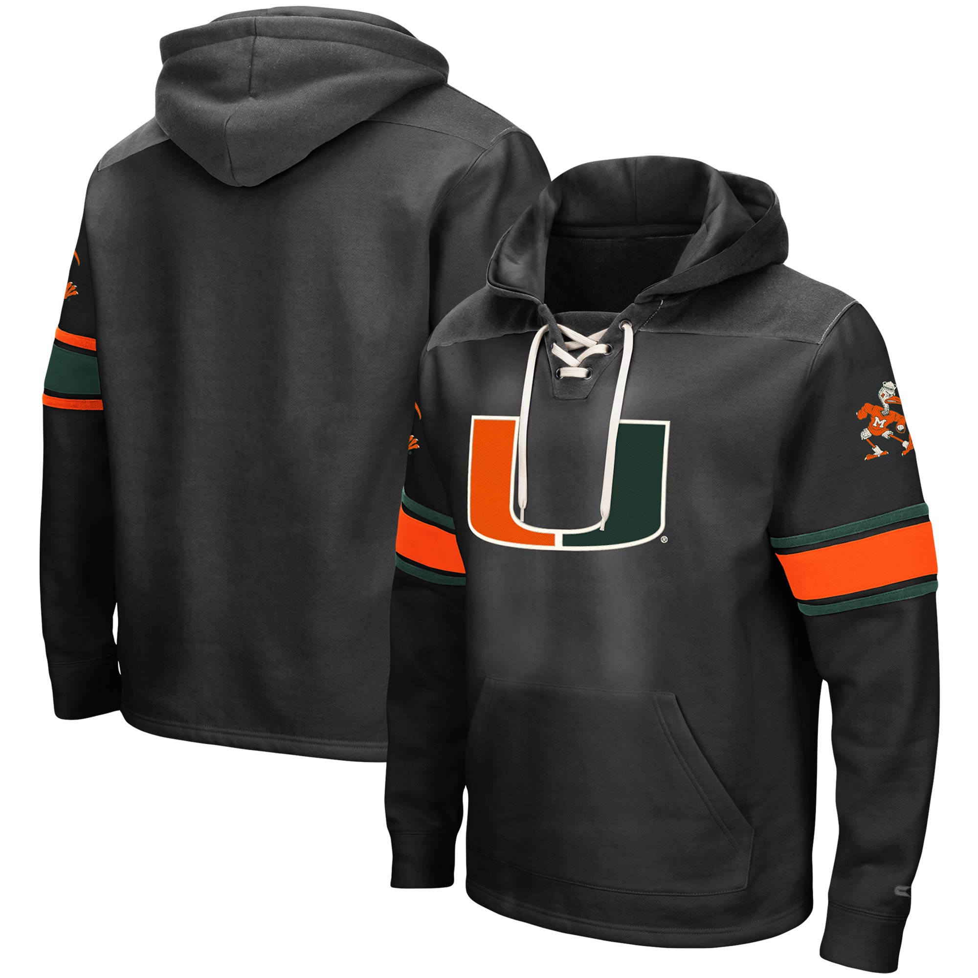 black miami hurricanes hoodie