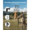 thumbnail image 4 of Deer Hoist & Game Processor with Truck Hitch Mount 400 lb Load, 360-Degree Swivel Shaft, Adjustable Height, Winch and Gambrel Included for Easy Skinning and Cleaning in The Field, 4 of 10
