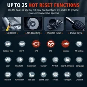Ancel V6 Pro OBD2 Scanner Code Reader Bidirectional All System Auto Diagnostic Tool ABS TPMS 25+ Service Scan Tools