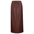 thumbnail image 4 of QHFBli Linen Maxi Skirts for Women Trendy Summer Comfy Drawstring Waist A Line Skirts Cute Vacation Boho Long Flowy Skirts, 4 of 8